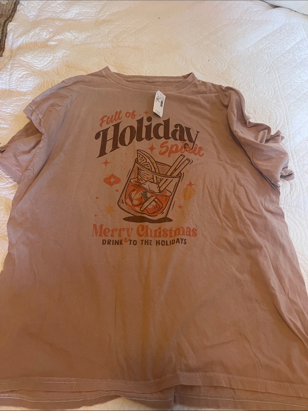 Maurices Mauve Holiday Spirit Graphic Tee